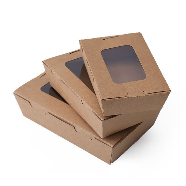 Adapté aux besoins du client 4 compartiments emportez Bento Box Leak Proof de papier