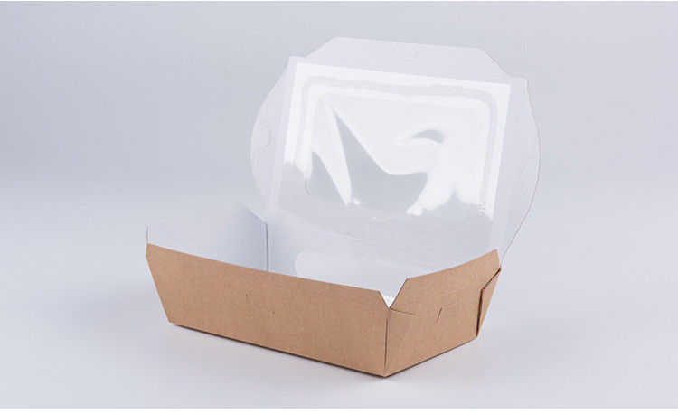 Imperméables jetables emportent la boîte à aliments de préparation rapide de gamelle avec la fenêtre