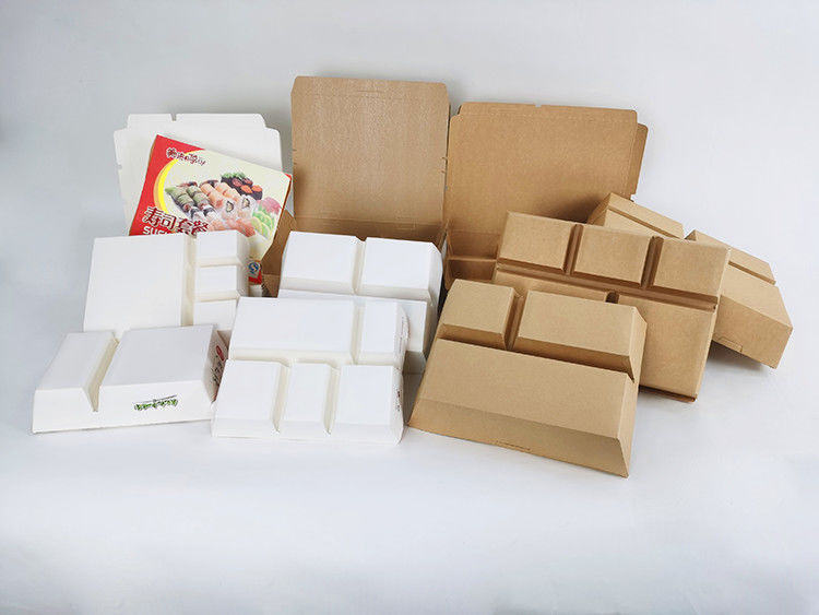 Conteneurs à emporter biodégradables de papier d'emballage jetables avec le compartiment