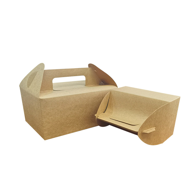 Conteneurs de nourriture jetables de papier de salade biodégradables avec la poignée